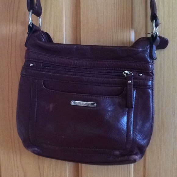 Stone & Co. Handbags - Maroon leather cross body purse